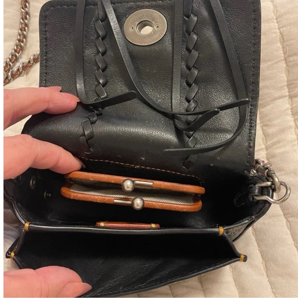 Coach 1941 dinkier whipstitch snakeskin crossbody purse - Picture 3 of 4